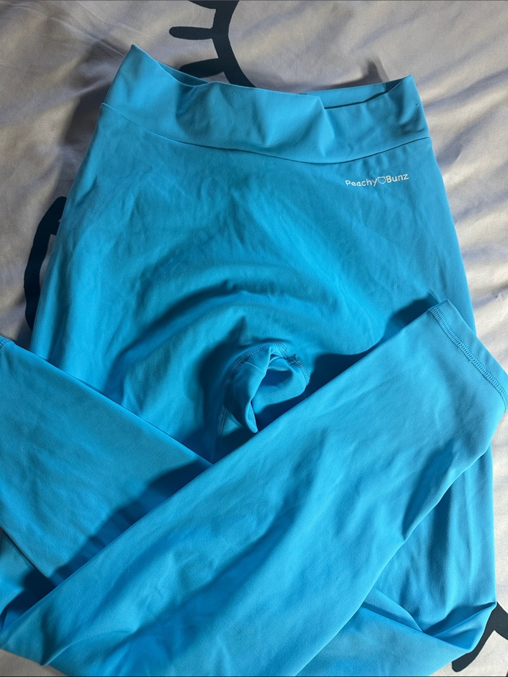 Blue Ruched Leggings and Strappy Crop Top Set - Women - Picture 3 of 3